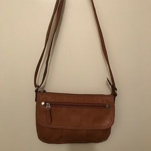 Fossil Brown Leather Shoulder Bag